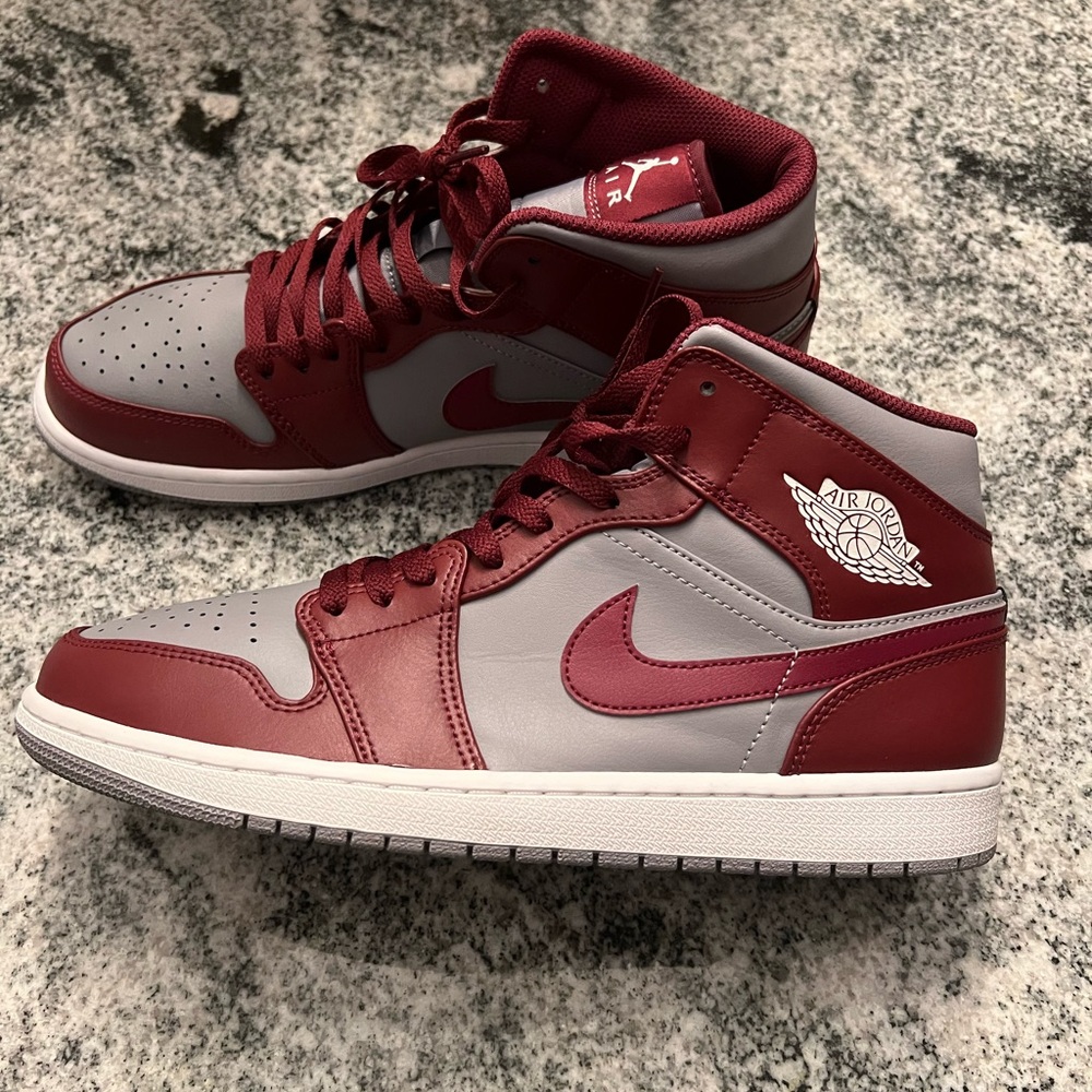 Nike Air Jordan 1 Mid 'Cherrywood Red'. Worn once. Men’s size 11.